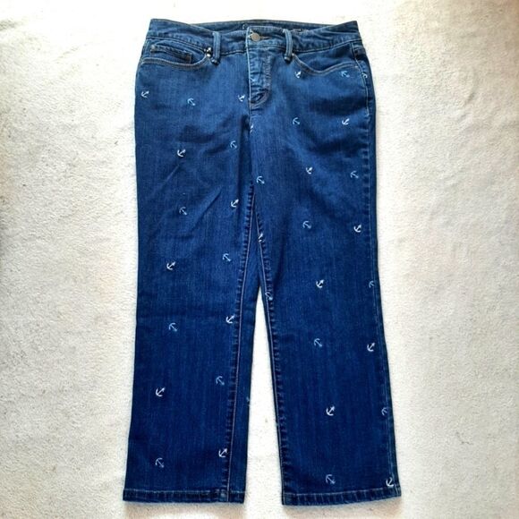 Charter Club Bristol Stretch Denim Capris Size 4 - Picture 1 of 9